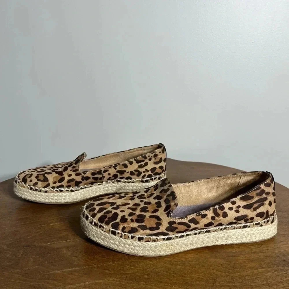 Dr.‎ Scholls Find Me Animal Print Espadrille Flats 6